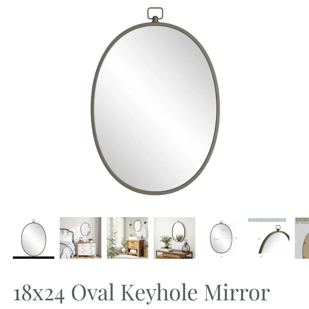 18x24 Oval Keyhole Mirror